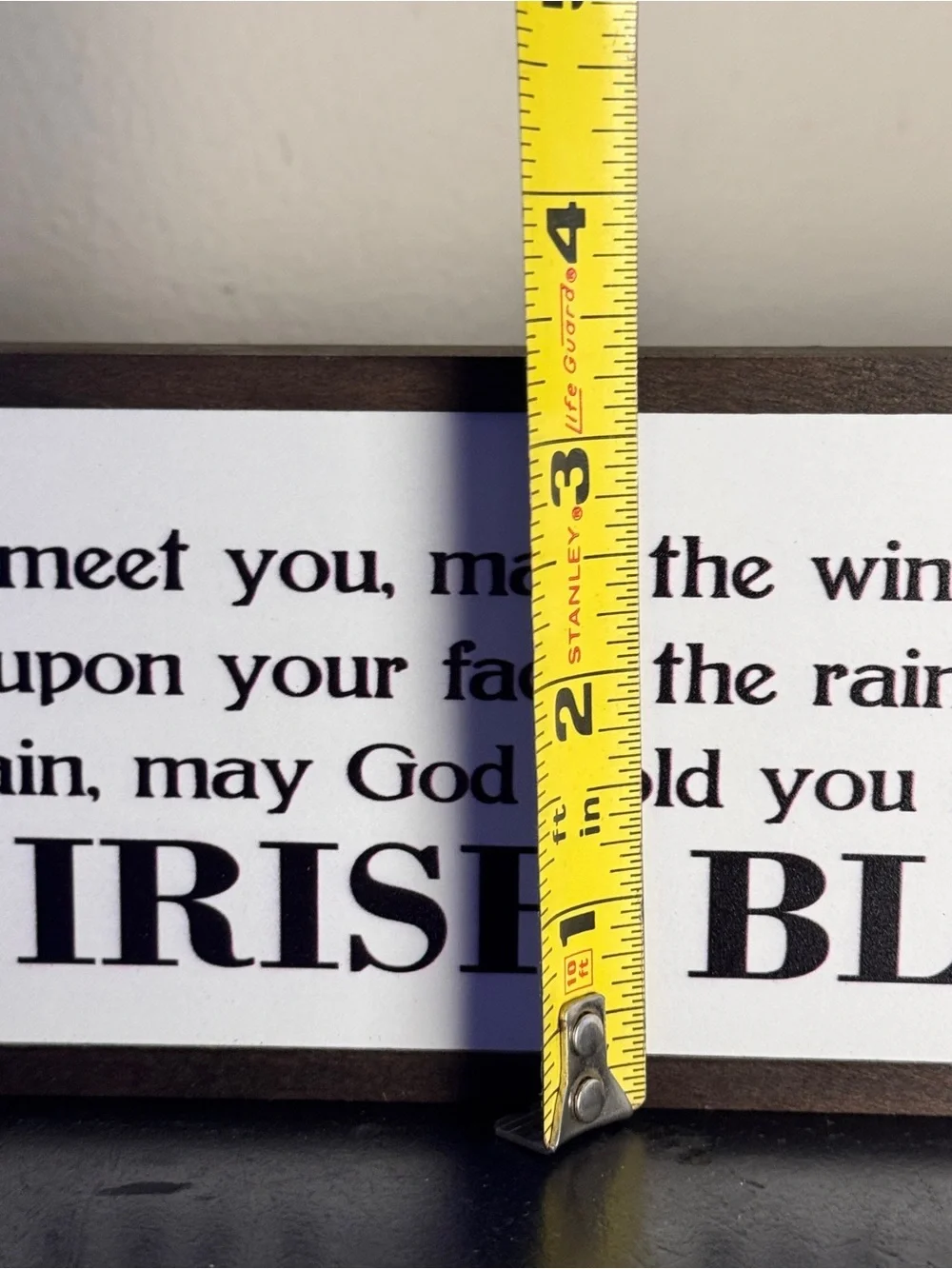 Irish Blessing Wall Sign - White and Black